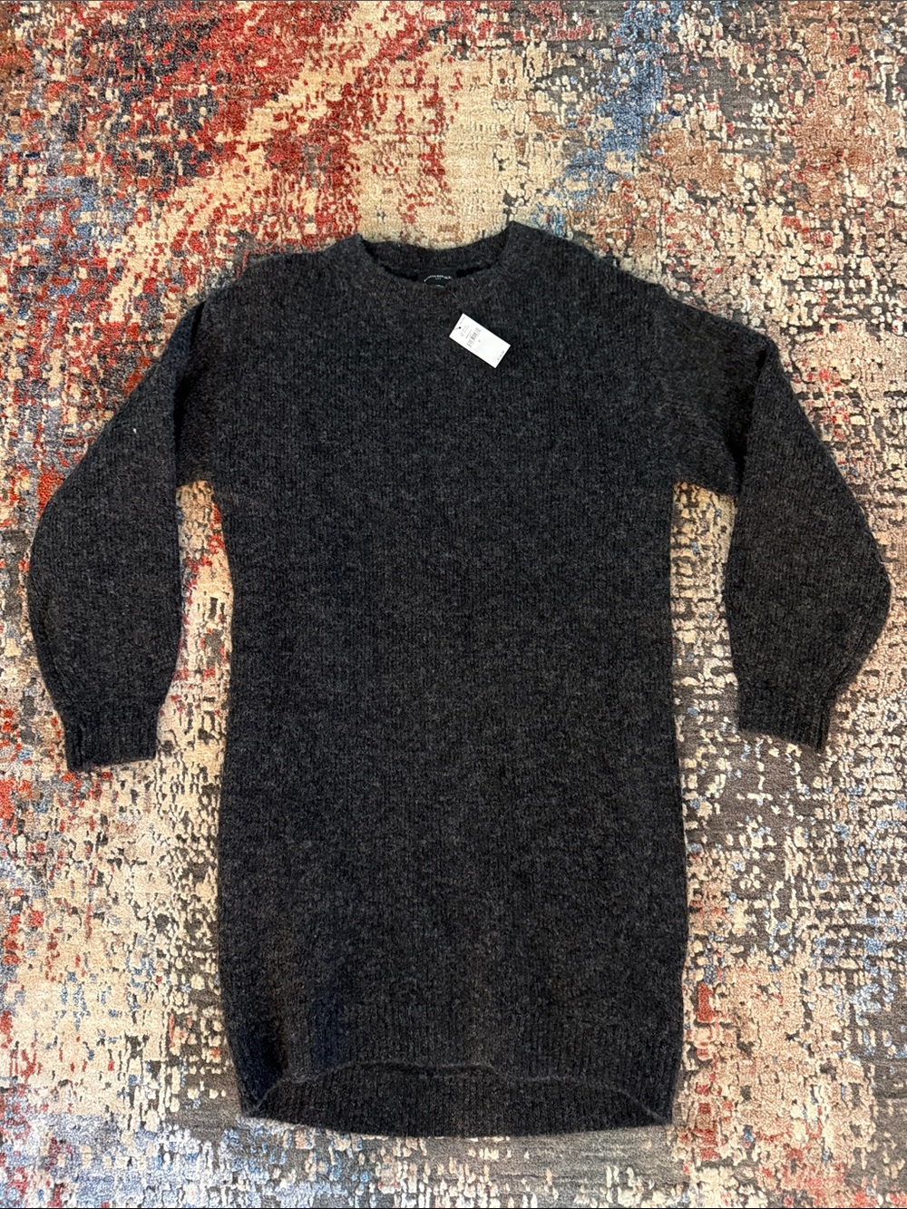 Banana Republic Charcoal Crewneck Sweater Dress